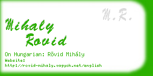 mihaly rovid business card